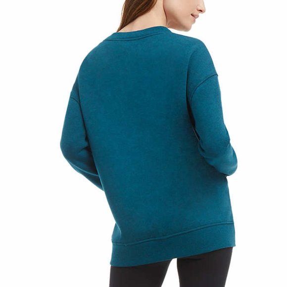 Danskin Teal Oversized Crewneck Pullover Kangaroo Pocket Sweatshirt Size Small - Picture 7 of 8